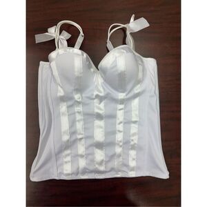 NWT Hot Topic Morbid Threads White Corset Size Medium
